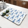 thumbnail image 3 of Cute Lobster Illustration Coffee Mat - 4-Layer Absorbent Drying Mat for Coffee Bars, Non-Slip Rubber Backed Counter Protector, Nautical Themed Kitchen Decor, 15.7 x 23.6 Inch, 3 of 3