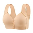 thumbnail image 1 of fheaev Front Open Button Bras for Women Plus Size Front Closure Wireless No Underwire Full Coverage No Underwire Bras for Seniors Comfort Front Close Push Up Lace Bras Sleeping Everyday Bras, 1 of 6