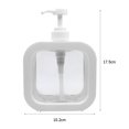 thumbnail image 4 of Dispensador de jabón líquido de 300ml botella de bomba de loción Wdftyju cuadrada portátil solución de baño de plástico botellas separadas multiusos para Baño, 4 of 4