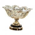 thumbnail image 4 of TISHITA Footed Fruit Bowl Table Centerpiece, Kitchen Counter Glass Embossed Bowls, Multipurpose for Livingroom Coffee Table Restaurants flower, 4 of 8