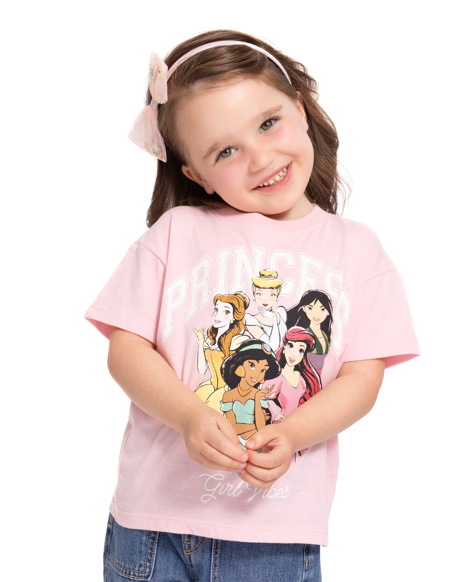 Disney Princess Toddler Girls' Graphic Tee with Short Sleeves, Sizes 12M-5T