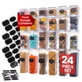 thumbnail image 1 of Juego de recipientes de almacenamiento de alimentos Oizeir herméticos, paquete de 24 unidades, trans, 1 of 7
