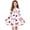 Pink, variant on Girls' Pink Long Sleeve Cherry Bow Print Dress, Soft Stretch A-Line Twirl Dress for Party & Everyday,Size 13-14 T