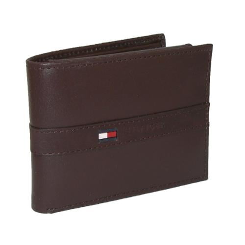 Tommy Hilfiger Men's RFID-Protecting Genuine Leather Wallet Light Brown 