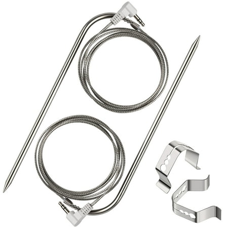 

PatioGem Waterproof Thermometer Hybrid Probe for Digital Cooking Food Meat Thermostat Probes with Grill Holder Kit