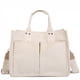 thumbnail image 1 of Bolso de lona con asa -Bolso de mamá, bolso de mensajero de gran capacidad Bolso de hombro multibolsillo duradero Lona resistente al desgaste Blanco, 1 of 5