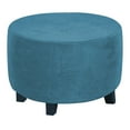 thumbnail image 4 of Xingzhi Non Slip And Easy To Clean Velvet Ottoman Slipcovers For Folding Storage Stool Velvet Fabric Full peacock blue, 4 of 6