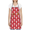 thumbnail image 3 of Easygdp Cartoon Lobster Apron Waterdrop Resistant with 2 Pockets,Oil Resistant Cooking Kitchen Chef Apron for Women Men, 3 of 7