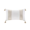 thumbnail image 2 of Embroidered Cotton Oblong Decorative Pillow Taupe 12x20", 2 of 5