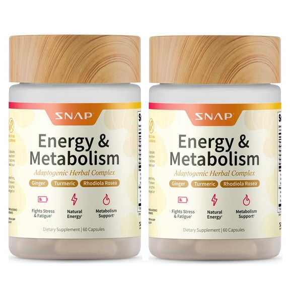 Snap Supplements Energy Vitamins for Weight Management, 60 Capsules, 2pk