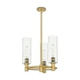 thumbnail image 2 of Innovations Lighting  Crown Point - 3 Light 12" Stem Hung Pendant Clear/Brushed Brass, 2 of 5