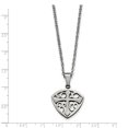 thumbnail image 2 of Chisel  Stainless Steel Brushed and Polished Cross Shield Pendant on a 20 inch Cable Chain Necklace, 2 of 5
