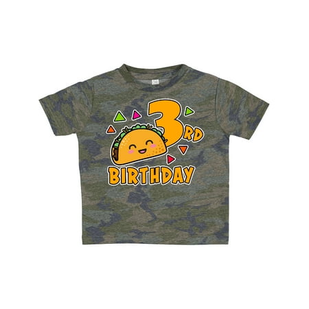 

Inktastic 3rd Birthday with Taco and Confetti Gift Toddler Boy or Toddler Girl T-Shirt