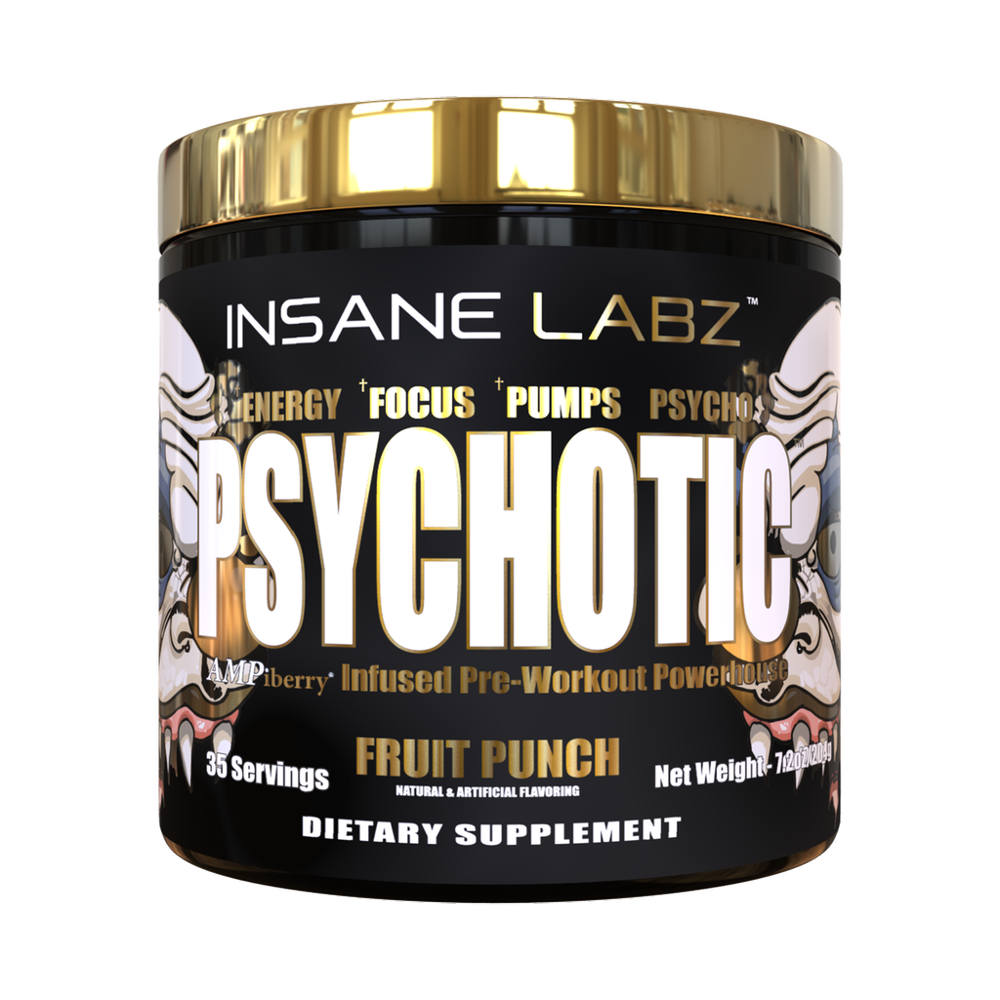 Psychotic Gold Pre Workout Fruit Punch 35 Servings