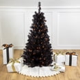 thumbnail image 3 of Northlight Pre-Lit Slim Artificial Tinsel Halloween Tree - 4' - Black - Clear Lights, 3 of 6