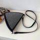 thumbnail image 2 of Bolsa de hombro con diamantes de imitación triangulares, de mensajero de compras para mujer (negro) Ehuebsd Para Estrenar, 2 of 9