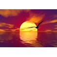 thumbnail image 2 of Ocean and Sunset Wall Mural by Wallmonkeys Peel and Stick Graphic (36 in W x 24 in H) WM209546, 2 of 4