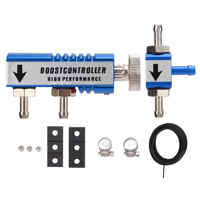 Kit controlador de turbocompresor manual de aleación de aluminio 1-Ajuste universal ajustable de 30 PSI, azul