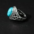 thumbnail image 5 of Yesbay Women Ring Exquisite Faux Turquoise Colorfast Vintage Style Women Circlet Finger Decoration, 5 of 7