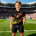 thumbnail image 2 of Soccer Season Jersey For Boys 2 Piece Youth Enthusiast Outfit For Athletic For Young Players Germany Team Top Football Fans Gift Outfits Size 5-6T, 2 of 5