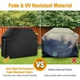 thumbnail image 3 of Tvird Heavy Duty BBQ Grill Cover, 420D Waterproof Oxford Fabric, 58" Gas Grill Cover with Drawstring & Windproof Buckle Clips, Fits Grills of Weber Char-Broil, Black, 3 of 8