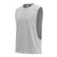 thumbnail image 6 of CIENVNSTG Muscle Sleeveless Tank Tops for Men Bodybuilding Cut Athletic Slim Fit Workout Gym Fitness Sports Wear Active Muscle Tee Shirts Light Gray XL, 6 of 8