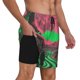 thumbnail image 2 of Balery Neon Desert Moon Bañador para hombre, shorts de playa de secado rápido con entrepierna y forro de compresión-Large, 2 of 6