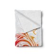 thumbnail image 2 of Phoenix Soft Flannel Fleece Throw Blanket, Bird with Swirled Wings Reborn Several Lives Design, Cozy Plush for Indoor and Outdoor Use, 70" x 90", Dark Orange White Red, by Ambesonne, 2 of 6