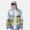 thumbnail image 2 of Balery Pasture Cow Sudadera ligera de manga larga con capucha y protección solar UPF 50+ para hombre y mujer, ideal para pesca y running-Medium, 2 of 7