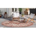thumbnail image 4 of Rugs.com Jill Zarin Outdoor Collection Rug – 4' Round Rust Red Flatweave Rug Perfect For Kitchens, Dining Rooms, 4 of 8