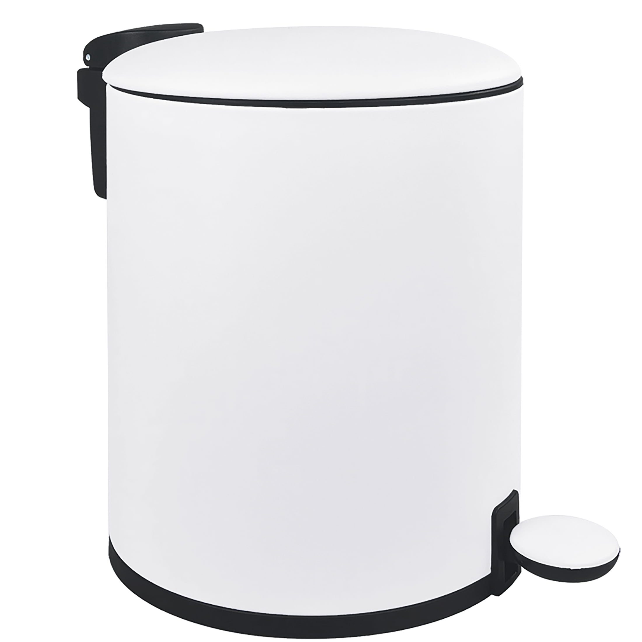 SIDIANBAN Round Trash Can With Lid 1 3 Gal Step On Garbage Can With sidianban-round-trash-can-with-lid-1-3-gal-step-on-garbage-can-with