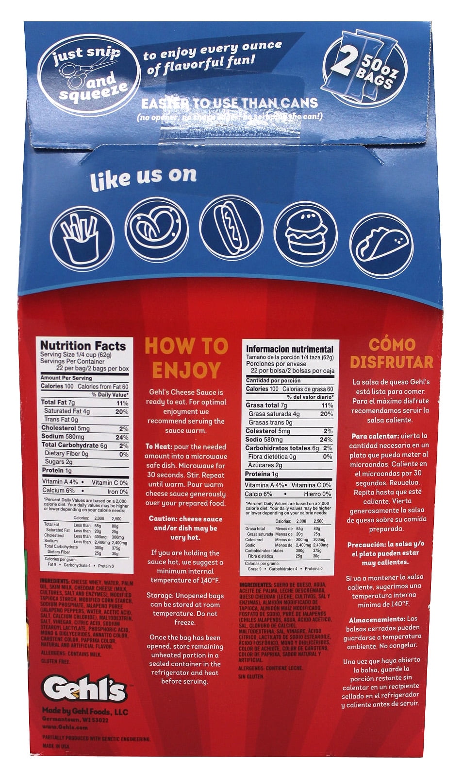 Gehl's Authentic Stadium Nacho Jalapeño Cheese Sauce, 50 oz, 2 count 36144035042 eBay