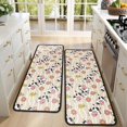 thumbnail image 4 of Kitchen Rugs Sets Of 2,Beige Cow Flower Pattern Anti Fatigue Kitchen Mat Rugs Non Slip Washable,Decorative Kitchen Floor Mats for Kitchen,Sink,Laundry,17"x47"+17"x47", 4 of 5