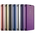 thumbnail image 2 of Redshield Compatible with Samsung Galaxy S10 Flip Case, [Purple/Blue] Transparent Metallic MIrror Flip Case with Kickstand & Mirror Effect, 2 of 18