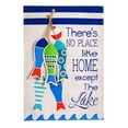 thumbnail image 2 of No Place Like The Lake House Burlap Flag, 2 of 2