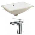 thumbnail image 1 of American Imaginations AI-22887 18.25 in. CUPC Rectangle Undermount Sink Set in White - Chrome Hardware, 1 of 1