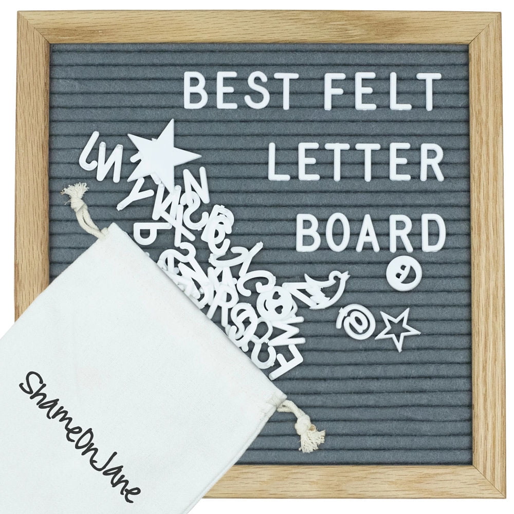 Rustic Felt Letter Board 14”x11” Changeable 340 White Letters Exclusive Emojis 