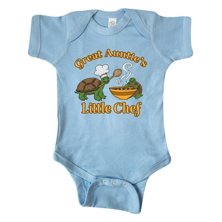 

Inktastic Great Auntie s Little Chef with Cute Turtles Gift Baby Boy or Baby Girl Bodysuit