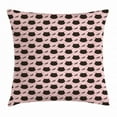 thumbnail image 1 of Cat Throw Pillow Cushion Cover, Dark Head Silhouettes Hand Writing and Dots Girlish Kids Design Sweet Abstract, Decorative Square Accent Pillow Case, 20 X 20 Inches, Coral Seal Brown, by Ambesonne, 1 of 2