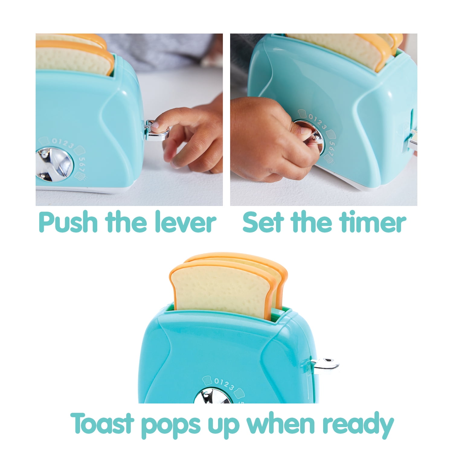 Kidoozie Trendy Kitchen Trio, 3pk Realistic Toy Kitchen Appliances