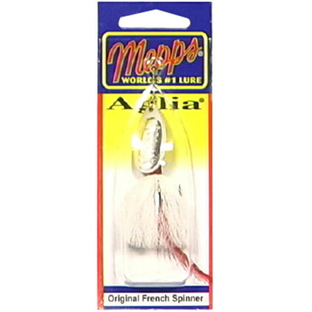 Mepps Dressed Aglia Spinner, 1/4 oz, Silver and (Mepps See Best Spinners)