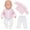 B, variant on 18 Inch Doll Christmas Dress Outfit Set: Pink Holiday Party Costume with Accessories for Girls Fashion Dolls, Easy Dress-Up Gift for 3-6 Year Olds,A