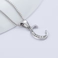 thumbnail image 3 of Juwaliy Collar de Letra para Mujer Dije C Plata de Ley 925 Inicial Personalizada con Brillo Monograma Alfabeto Nombre Dije Joyería Regalo para Madre Esposa Hija, 3 of 9