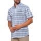 thumbnail image 4 of CAMISAS CHIC para HOMBRE, con cuello puntiagudo, de manga corta, a cuadros, con botones, camisa de vestir, L, blanca y azul marino, 4 of 6