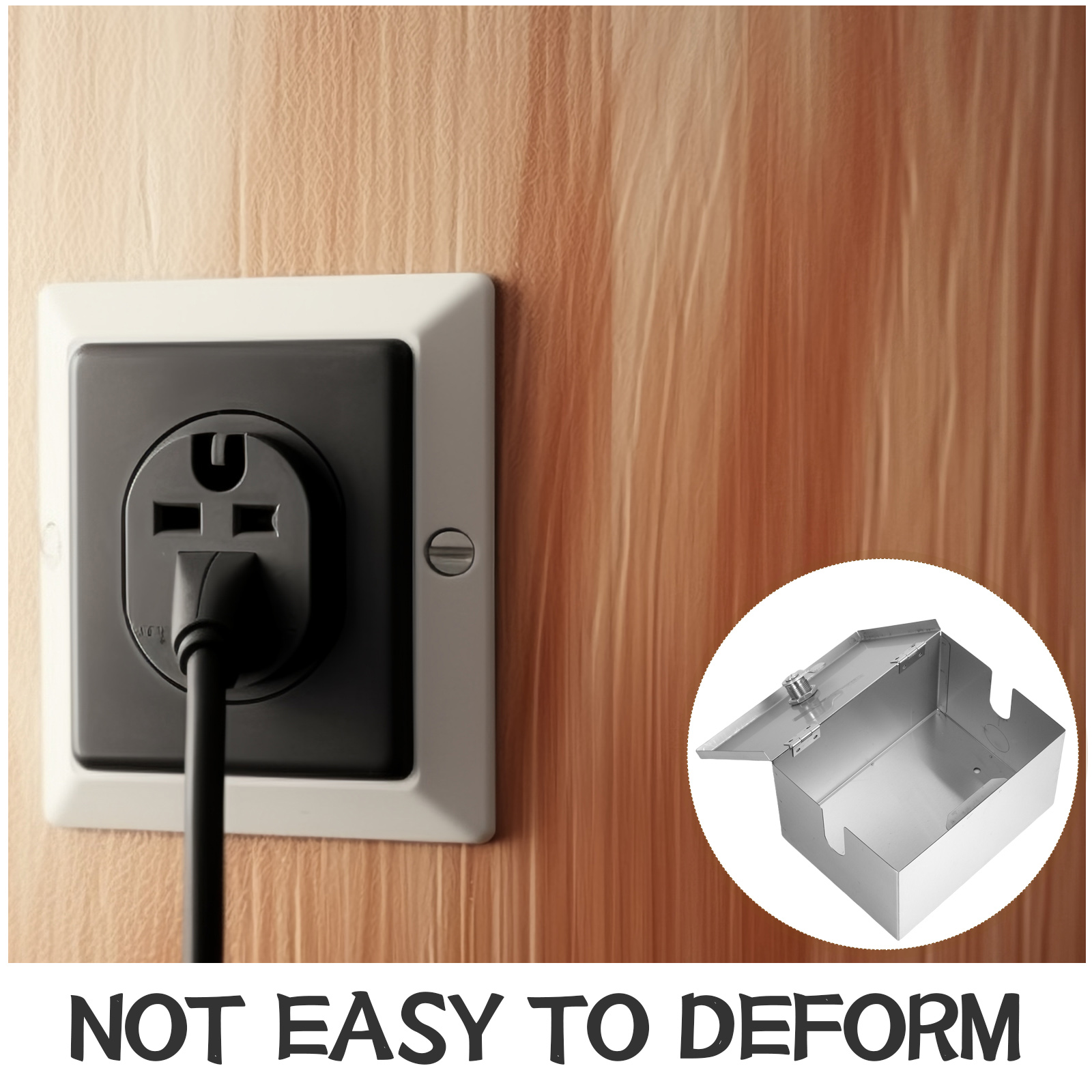 OUNONA Stainless Steel Outdoor Electrical Box Waterproof with Lockable Anti Theft Cover for Secure Protection
