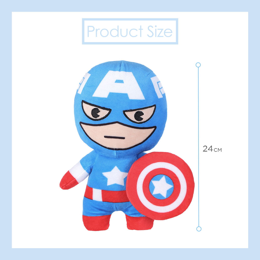 Miniso X Marvel Authentic Avengers 40*37*12CM Captain America Shield Pillow New 