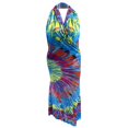 thumbnail image 2 of Robe d'Été Sans Manches à Col Licou à Imprimé Teinture sur Nœuds pour Femme, 2 of 6