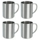 thumbnail image 1 of 4Pcs Tazas de Café de Metal, Tazas de Té de Café de Metal de Doble Pared de 14 Onzas con Mangos para Bebidas Frías o Calientes (Plata), 1 of 7