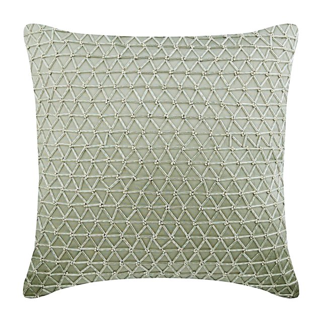 Funda de cojín para sofá, fundas de almohada decorativas de 30 x 30 cm (12 x 12 pulgadas) plateadas, fundas de almohada de seda, fundas de almohada hechas a mano, funda de almohada geométrica