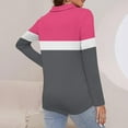 thumbnail image 5 of Yufatyle Women's Long Sleeve Tops Quarter Zip Collared Shirts Golf Shirts for Women Business Casual Summer Tees Hot Pink, 5 of 7